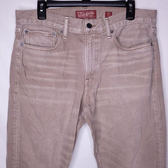 Lucky Brand Jeans Mens 33x32 Brown 121 Slim Cone Denim - Picture 5 of 15